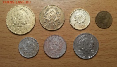 годовой набор 1936 г -1,2,3,5 ,10,15,20 коп до 8 июля блиц - 1936 годовой 1 2