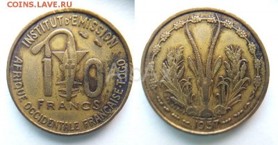 Того 10 франков 1957 KM#8 до 7.07 - 52662699