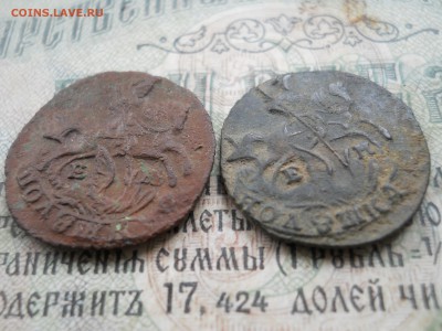 Две полушки Е2 1768-69 гг Короткий аук - DSCN0009.JPG