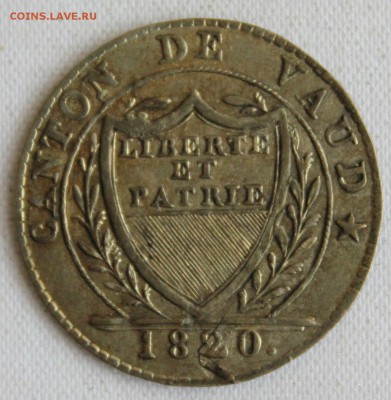 С 1 РУБ. ШВЕЙЦАРИЯ кантон ВАЙД 1 батцен 1820г.  до 10.07 - IMG_7685.JPG
