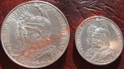 5 и 2 марки 1901.Пруссия 200 лет королевству. - прус3