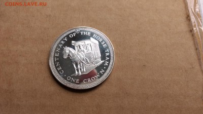 Остров Мэн 1 крона 1976 Конный трамвай серебро - IMG_20170705_120716714