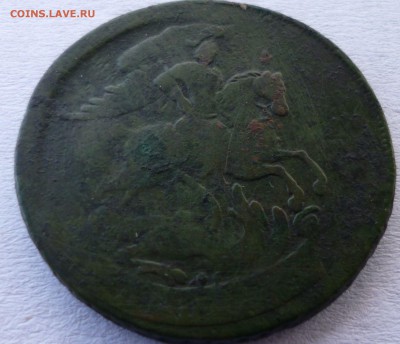 2 копейки 1757г перечекан с облачной копейки. - абц3