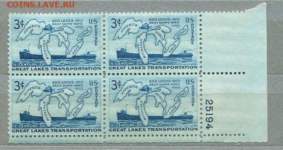 США 100-летие шлюзов СУ (1955) кварт - 100-летие шлюзов СУ (1955)