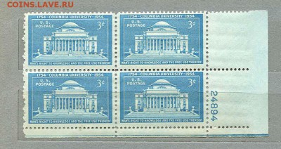 США 200 лет Колумбийскому университету (1954), кварт - 200 лет Колумбийскомуиверситету (1954)