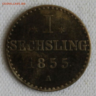 С 1 РУБ. ВОЛЬНЫЙ ГОРОД ГАМБУРГ 1 SECHSLING 1855г. до 12.07 - IMG_7608.JPG