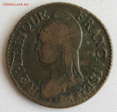 С 1 РУБ. ФРАНЦИЯ 1-Я  РЕСПУБЛИКА 5с LAN 5 (1796г.) до 12.7 - IMG_7725.JPG