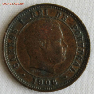 С 1 РУБ.  ПОРТУГАЛИЯ 5 REIS 1906г. CARLOS-I  до 12.7 в 22-00 - IMG_7723.JPG