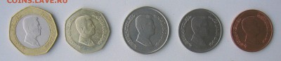 Монеты Иордании 5 номиналов - Иордания аверс