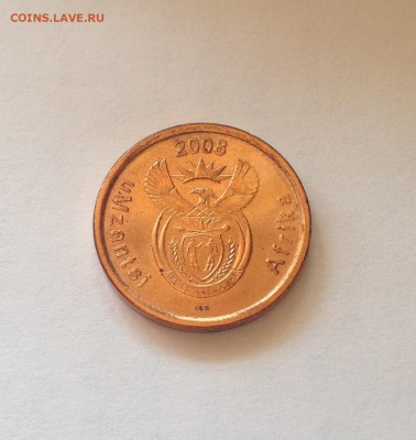 5 центов ЮАР , 2008г. , AU , до 13.07.17г. - юар-5-2