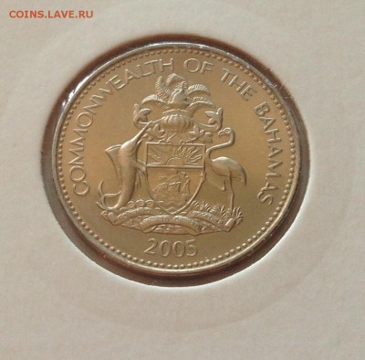 5 центов Багамы 2005г. , UNC , до 13.07.17г. - Багамы 5 ц-1