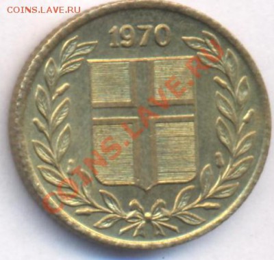 Исландия 50 аурар.1970 г. До 26.02.11 г. 20-00 МСК. - Исландия.1