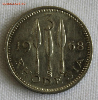 С 1 РУБ. БРИТ.РОДЕЗИЯ 3 пенса 1968г. UNC до 14.07. в 22-00 - IMG_7759.JPG
