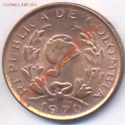 Колумбия 5 центаво.1970 г. До 26.02.11 г. 20-00 МСК. - Колумбия.1