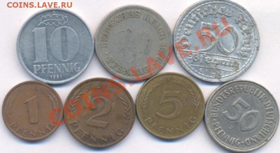 7 монет Германии с рубля. До 28.02.11 г. 20-00 МСК. - 7 Германия