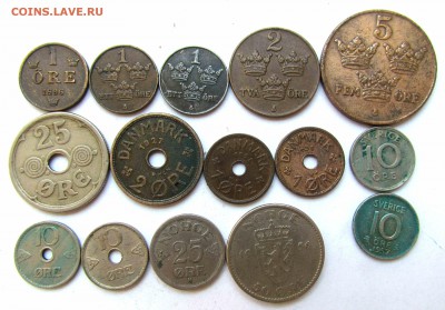 Лот из 15 монет Скандинавии , до 12.07 до 21.00 мск - 1.JPG