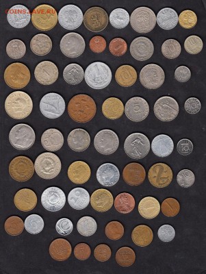 Монеты иностранные 62шт - 175а