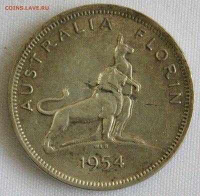 С 1 РУБ. АВСТРАЛИЯ 1 флорин 1954г.ЛЕВ и КЕНГУРУ    до 15.07. - IMG_7761.JPG