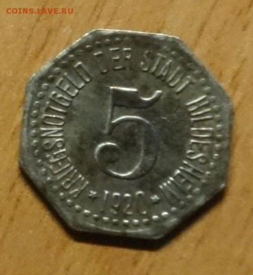 5 нотгельдов 1920 Хильдесхайм до 11.07.17 в 22:00 - ge9