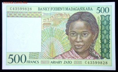 Мадагаскар 500 франков 1994 unc до 17.07.17. 22:00 мск - 2