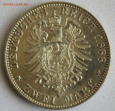 RAR ПРУССИЯ 2 марк 1888г.ФРИДРИХ-III В КОЛЛЕКЦИЮ! до 17.7 - IMG_7533.JPG