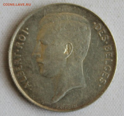 С 1 РУБ. БЕЛЬГИЯ 1 франк   1912г. АЛЬБЕРТ  до 18.07 в 22-00 - IMG_7676.JPG