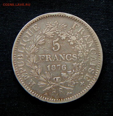 Италия 5 лир 1871 Франция 5 франков 1876 - FRANCE  5 FRANCS 1876-1
