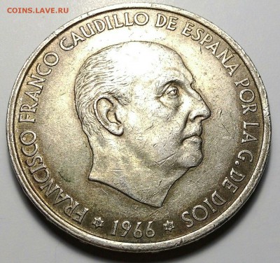 Испания 100 песет 1968 года Серебро - yHin1xPbCIE