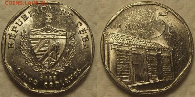 Кубинская монета 5 центов с браком - 20005ар.JPG