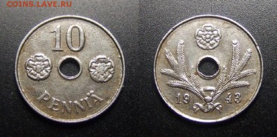 МОНЕТЫ МИРА 07-17 - Финляндия – 10 пенни (1943) железо