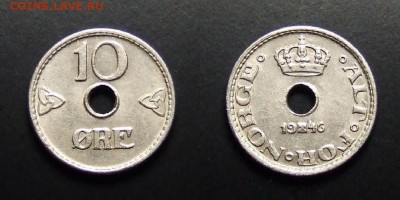 МОНЕТЫ МИРА 07-17 - Норвегия - 10 эре (1946)