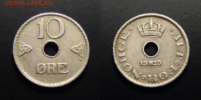МОНЕТЫ МИРА 07-17 - Норвегия – 10 эре (1925)