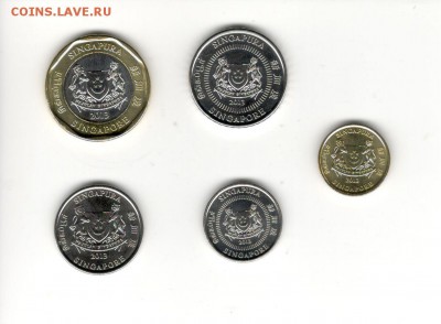 Сингапур. 5 монет (в т.ч. 1 биметал!). Фикс! - Сингапур 2