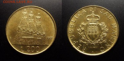 МОНЕТЫ МИРА 07-17 - Сан-Марино – 200 лир (1987) «Монетный Двор»
