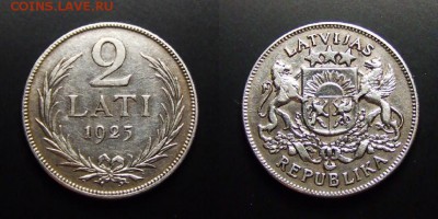 МОНЕТЫ МИРА 07-17 - Латвия – 2 лата (1925) (Ag)