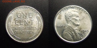 МОНЕТЫ МИРА 07-17 - США – 1 цент (1943 D)