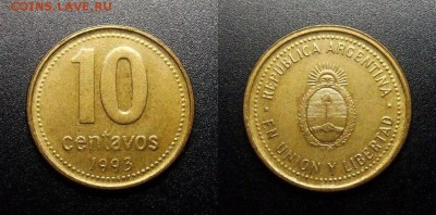 МОНЕТЫ МИРА 07-17 - Аргентина – 10 сентаво (1993)