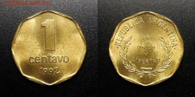 МОНЕТЫ МИРА 07-17 - Аргентина - 1 сентаво (1992)
