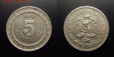 МОНЕТЫ МИРА 07-17 - Мексика – 5 сентаво (1911)