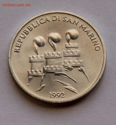 Сан-Марино 500 лир 1992. СЕРЕБРО. ТИРАЖ - 26 000 - 8