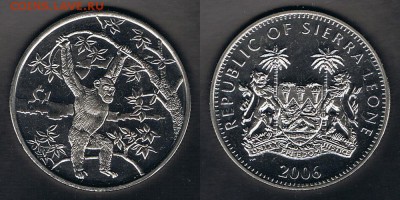 Сьерра-Леоне 1$ 2006 "Шимпанзе" до 24.07.17 22:00 МСК - SL_KM#313