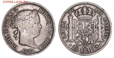 20 реалов 1857 - monedas-antiguas-isabel-ii-20-reales-1857-madrid