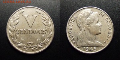 МОНЕТЫ МИРА 07-17 - Колумбия – 5 сентаво (1946)