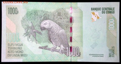 Конго 1000 франков 2013 unc до 25.07.17. 22:00 мск - 2