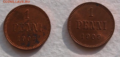 1 пенни 1907 г. и 1909 г. UNC До 26.07.2017 22.00 по МСК - 0709