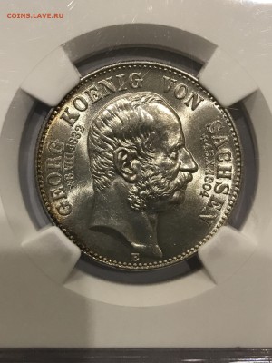 Саксония, 2 марки на смерть Георга, в слабе - IMG_0644.JPG