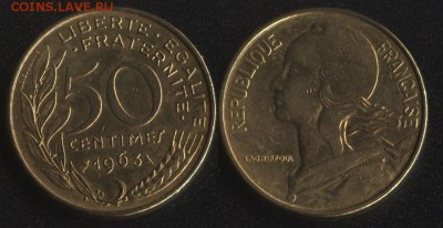 Франция 50 сантим 1963 до 22:00мск 28.07.17 - Франция 50 сантим 1963
