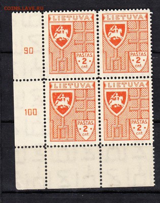 Литва 1936 1м в кварте 2с - 805