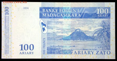 Мадагаскар 100 ариари 2004 unc до 30.07.17. 22:00 мск - 1