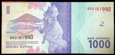 Индонезия 1000 рупий 2016 unc до 30.07.17. 22:00 мск - 1